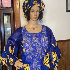 African Dashiki Ankara wrapper Dress